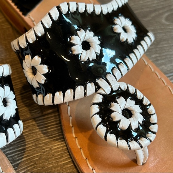 Black Patent Leather Jack Rogers Sandals - Picture 2 of 7